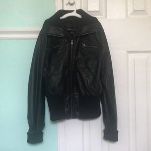 black pleather jacket
